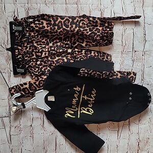 Amazon mamas bestie outfit baby girl 0-3 months nwt aminal print
